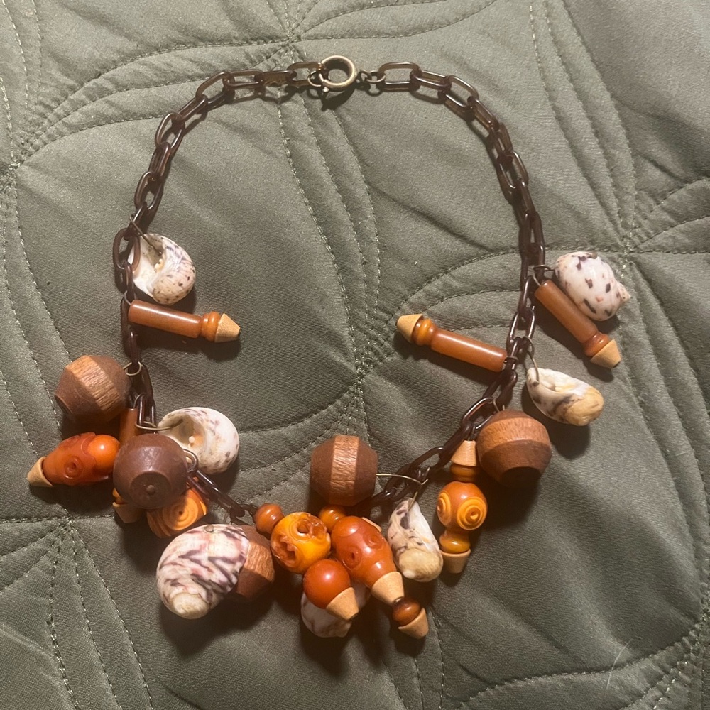 “Harvest Tide” Beaded Charm Necklace